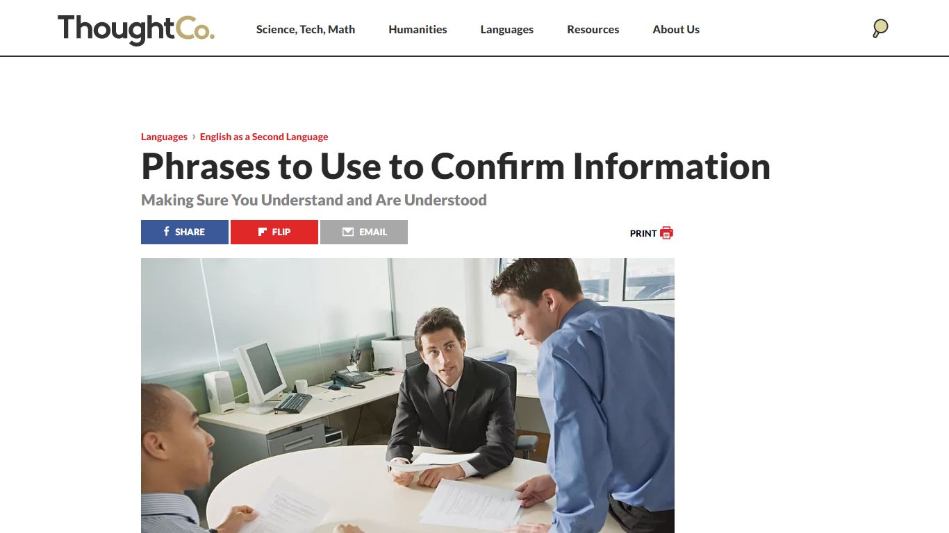 Phrases to Use to Confirm Information - ThoughtCo